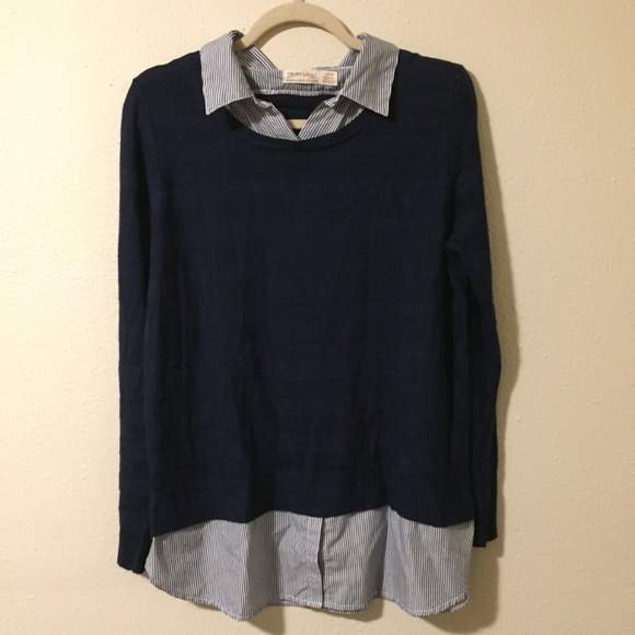 Tops - Navy Collared Shirt